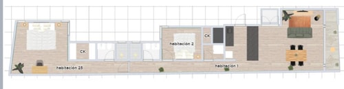 VH Roma sur | Departamento 2 rec + balcón & wifi | 73 36 Virtual Homes