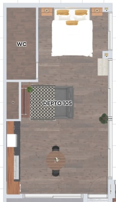 VH | Minimalist loft + washer & rooftop | Condesa | 258 11 Virtual Homes