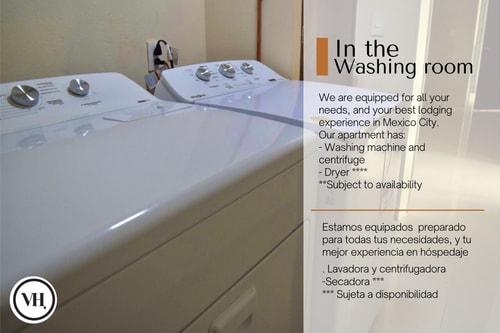 VH | Minimalist loft + washer & rooftop | Condesa | 258 42 Virtual Homes