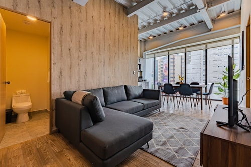 VH Roma Nte | Depa industrial + wifi & balcón | 315 2 Virtual Homes