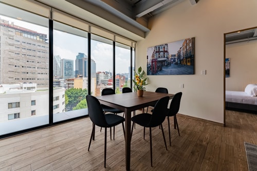 VH Roma Nte | Depa industrial + wifi & balcón | 315 8 Virtual Homes