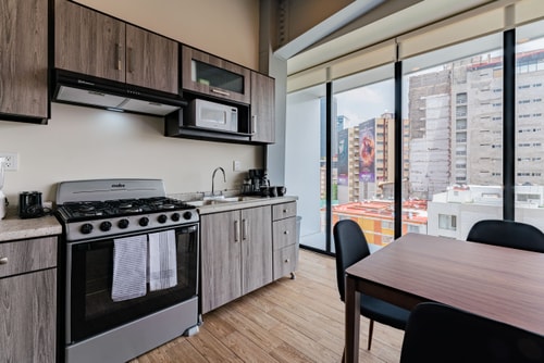 VH Roma Nte | Depa industrial + wifi & balcón | 315 21 Virtual Homes