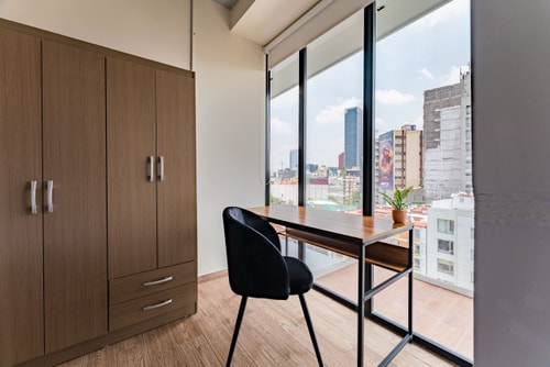 VH Roma Nte | Depa industrial + wifi & balcón | 315 41 Virtual Homes