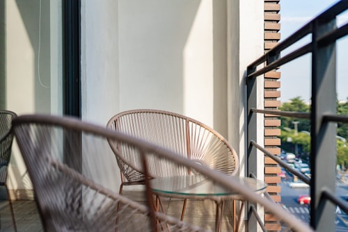 VH Roma Sur | Súper depa con balcón & wifi | 52 16 Virtual Homes