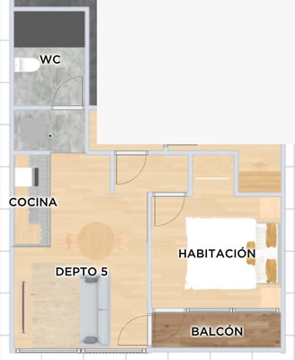VH Condesa | Loft con balcon & wifi | 81 25 Virtual Homes