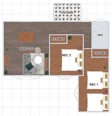 VH | Condesa Apt + patio & wifi | 215 8 Virtual Homes